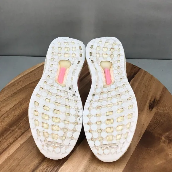 Adidas UltraBoost 5.0 DNA J Running Shoes Girls 6.5 White Pink Yellow Cushioned