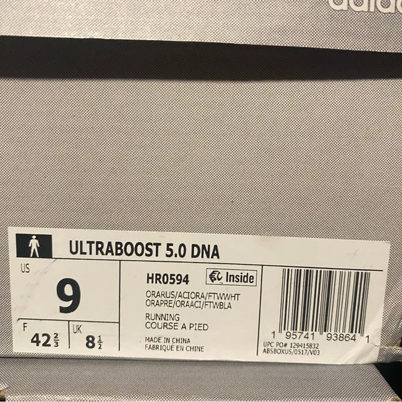 adidas Ultraboost 5.0 DNA Running Shoes Orange Rush Sneaker HR0594 Men’s Sz