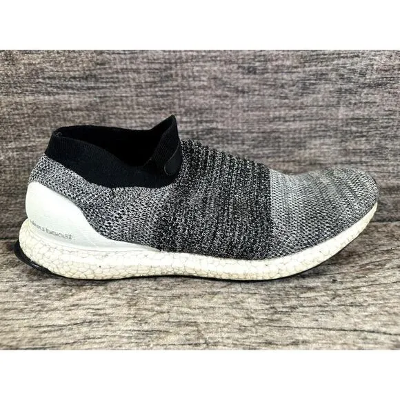 Adidas UltraBoost Laceless Primeknit Oreo Running Shoes BB6141 - Men's Size 12.5