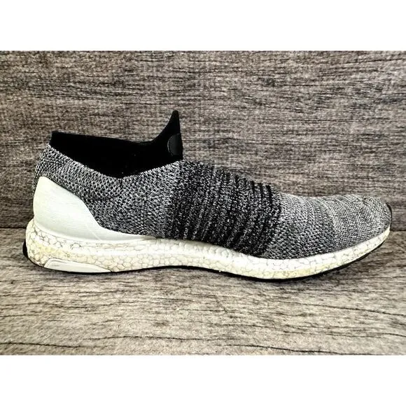 Adidas UltraBoost Laceless Primeknit Oreo Running Shoes BB6141 - Men's Size 12.5