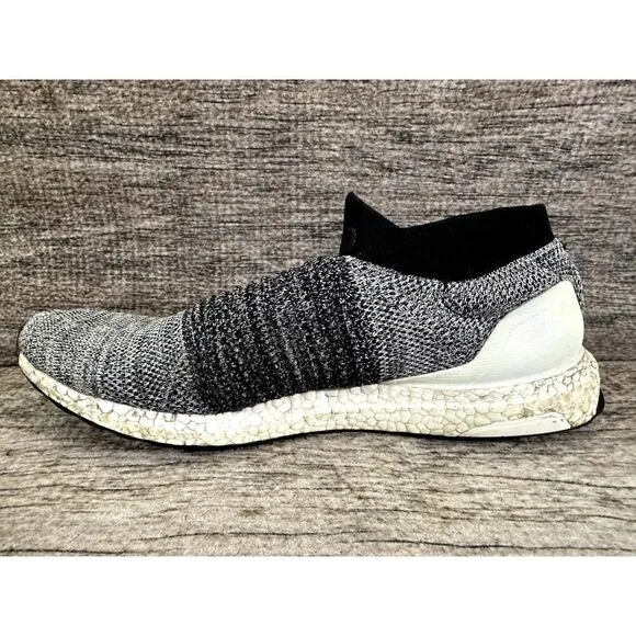 Adidas UltraBoost Laceless Primeknit Oreo Running Shoes BB6141 - Men's Size 12.5