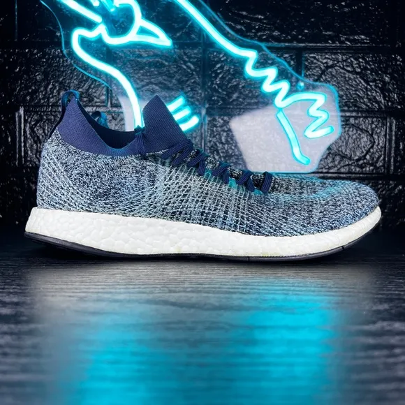 Adidas Ultraboost Parley Caddie SAMPLE Men’s Running Gym Shoes Sneakers Blue - 9