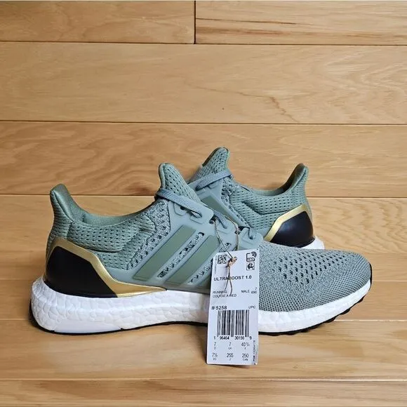 Adidas Ultraboost 1.0 Silver Green Grey Mens Running Shoes IF5258