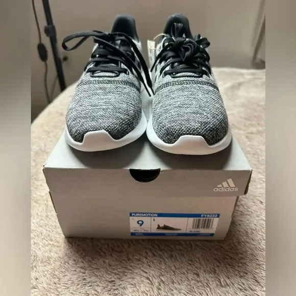 Adidas Womens Running Shoes FY8222 Puremotion Athletic Sneakers Grey 9 N…