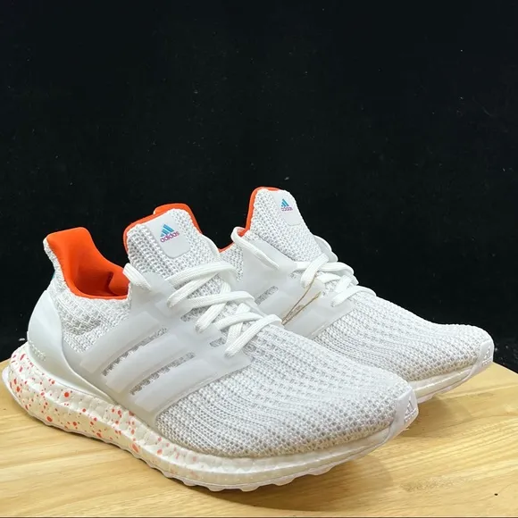 ADIDAS WOMENS ULTRABOOST 4.0 DNA RUNNING SNEAKERS WHITE ORANGE GZ4192 SIZE 7