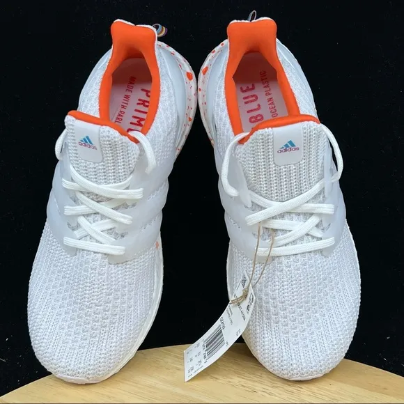 ADIDAS WOMENS ULTRABOOST 4.0 DNA RUNNING SNEAKERS WHITE ORANGE GZ4192 SIZE 7
