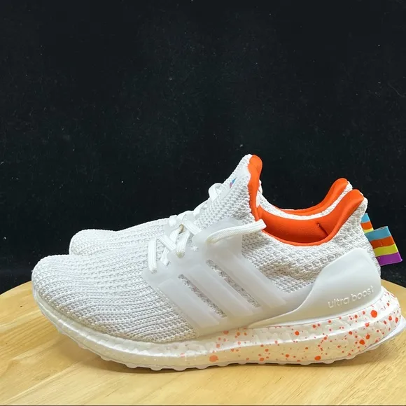 ADIDAS WOMENS ULTRABOOST 4.0 DNA RUNNING SNEAKERS WHITE ORANGE GZ4192 SIZE 7