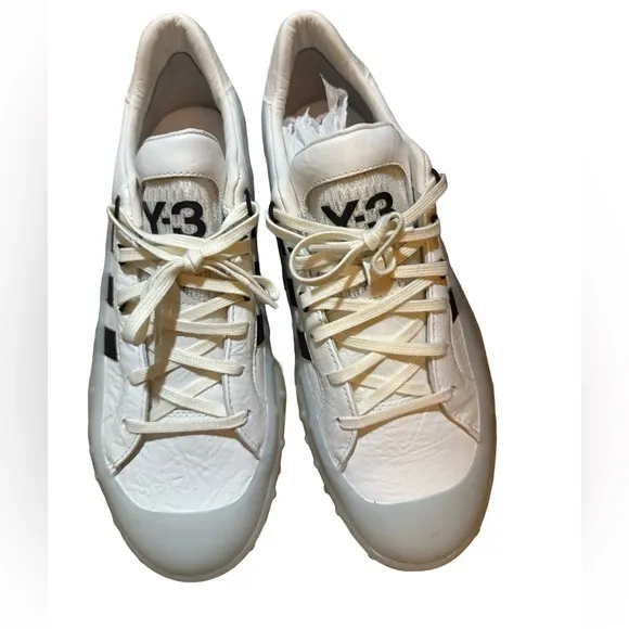 adidas Y-3 Yohji Yamamoto GR.1P Leather White Black Limited Sneakers Sz 12 $300