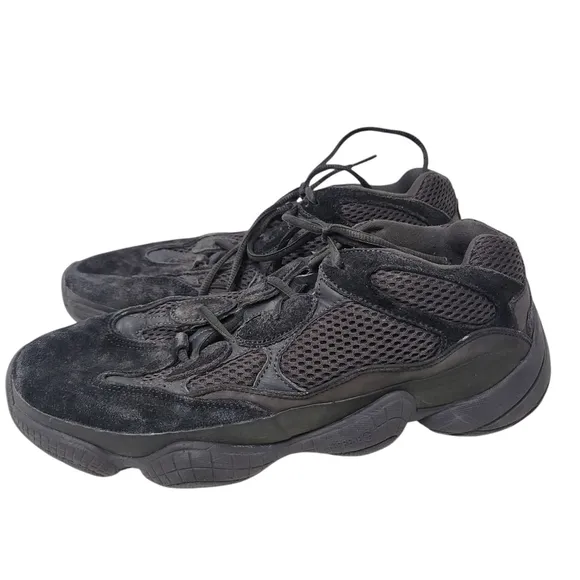 Adidas Yeezy 500 Low Top Utility Athletic Shoes Black Size 10.5 Men's 04/2018