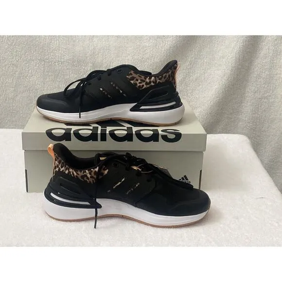 adidas Youth Rapidasport K Shoes Size 7 Black/Leopard