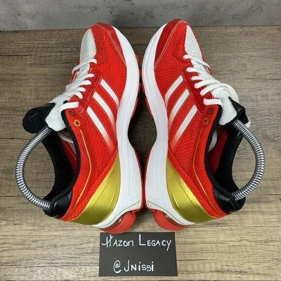 Adidas~Adizero Boston 3~Red/White/Gold~Mens~Running shoes~Size 8.5