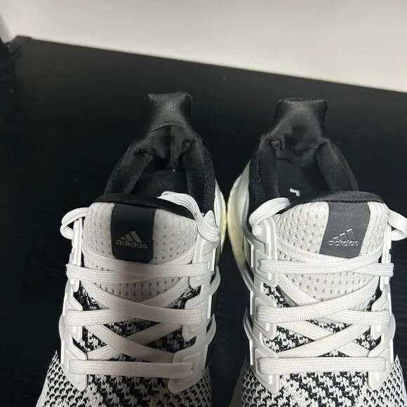Adidas Ultraboost 1.0 White Black Knit Running Sneakers Shoes IH4924 Mens 8