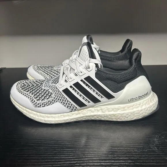 Adidas Ultraboost 1.0 White Black Knit Running Sneakers Shoes IH4924 Mens 8
