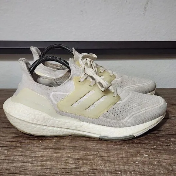 Adidas Ultraboost 21 Women's Athletic Running Gym Shoes Size 8 White