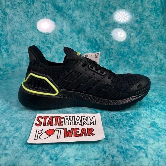 Adidas Ultraboost ClimaCool Black Men's Low Top Cushioned Shoes Size 8.5