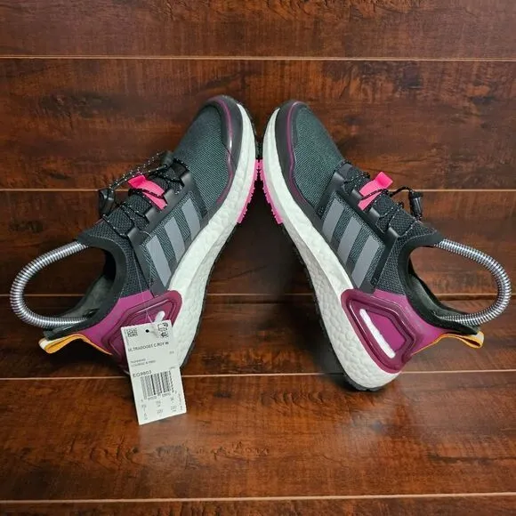 Adidas Ultraboost C.Rdy 'Core Black/Power Berry' Athletic Running Shoes Womens 5