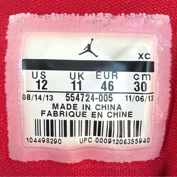 Air Jordan 1 Mid Gym Red Black Bred Sneaker - Size 12 Mens (554724-005)