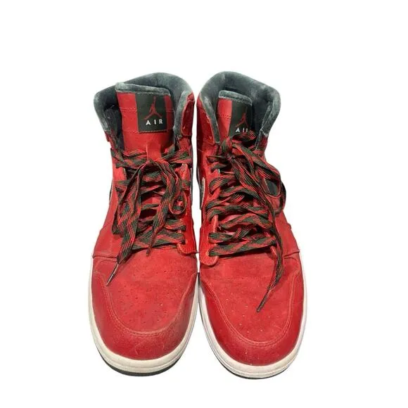 AIR Jordan 1 Retro hightop RED and FOREST GREEN sz 11.5