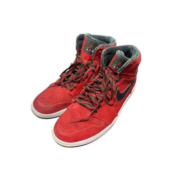 AIR Jordan 1 Retro hightop RED and FOREST GREEN sz 11.5