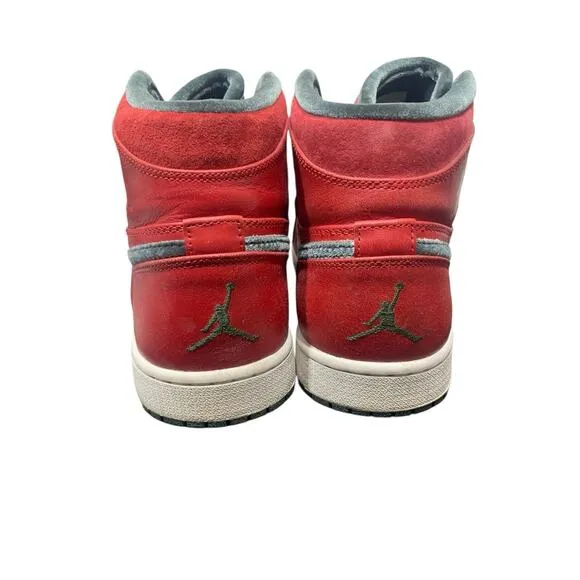 AIR Jordan 1 Retro hightop RED and FOREST GREEN sz 11.5