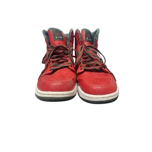 AIR Jordan 1 Retro hightop RED and FOREST GREEN sz 11.5