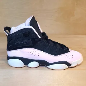 Air Jordan 6 Rings Black and Pink Foam Sneakers