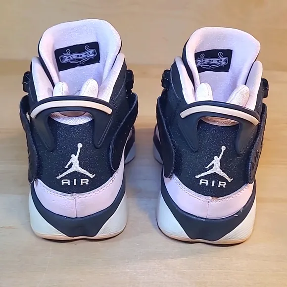 Air Jordan 6 Rings Black and Pink Foam Sneakers