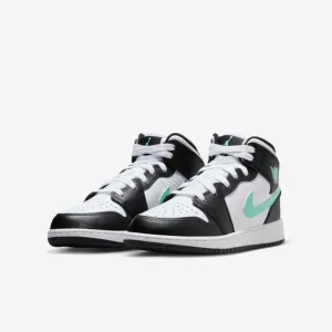 Air Jordan Multicolor 1 Mid Glow Lace Up Sneaker Shoes Size 5
