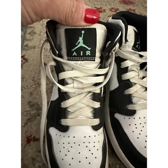 Air Jordan Multicolor 1 Mid Glow Lace Up Sneaker Shoes Size 5