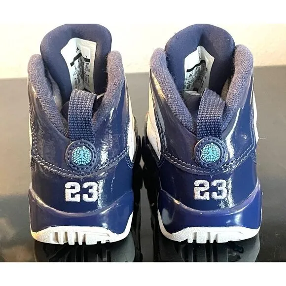 Air Jordan 9 IX Retro UNC White University Blue Shoes Toddler SZ 8C 401812 145