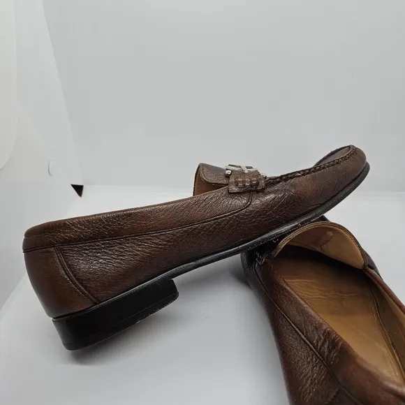 Alan Payne Mario Deerskin Bit Loafers brown 10C