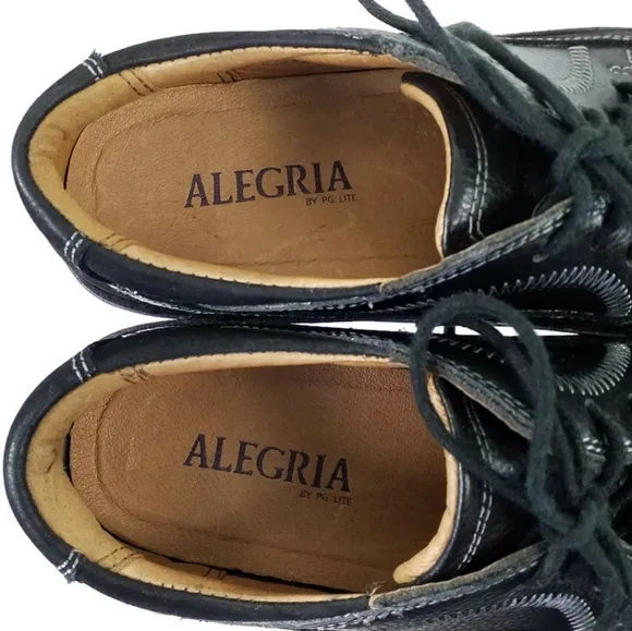 Alegria Hewlett Black Nubuck Lace Up Shoes Mens EU 40/US 7-7.5