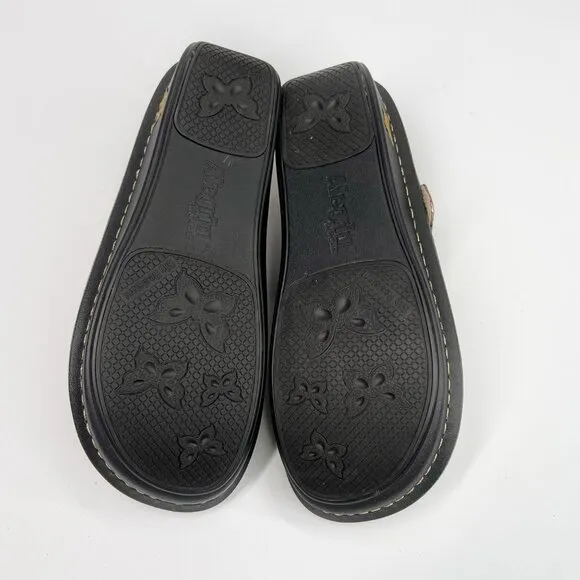 ALEGRIA Paloma Leaf Metallic Mary Jane Shoes 9