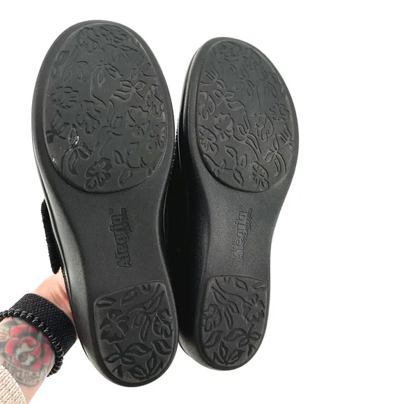 Alegria Womens Lauryn Clog Shoes Size 37/7 Metallic Comfort Support Workwear