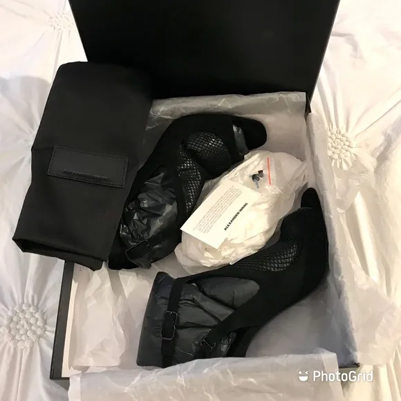 ALEXANDER WANG Black Piper Mesh Sandal Booties  EU 39 / US 9 New in Box