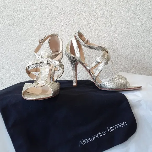Alexandre Birman Python Strappy Shoes !