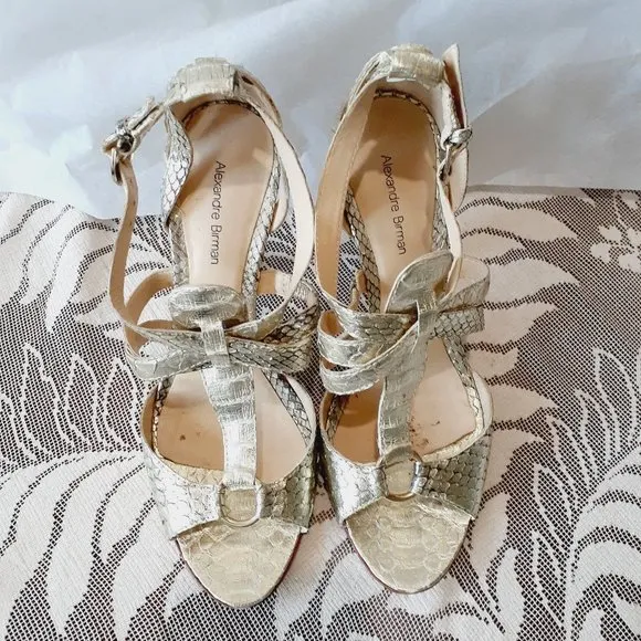 Alexandre Birman Python Strappy Shoes !