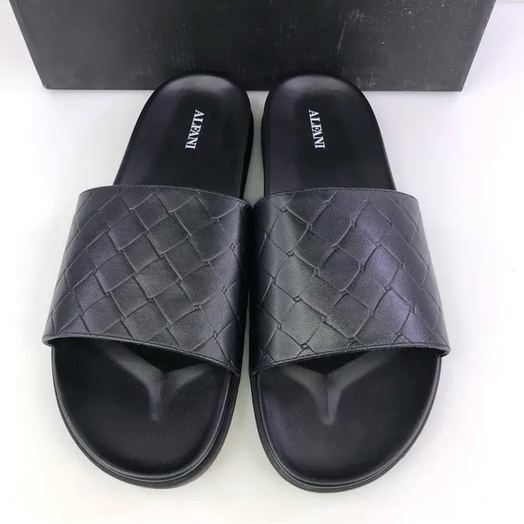 Alfani Atlas Black Slip On Slide Shoes
