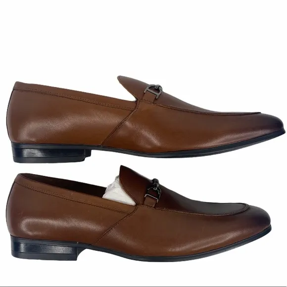 Alfani Truman Tan Bit Slip On Loafer Shoes