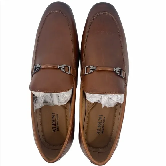 Alfani Truman Tan Bit Slip On Loafer Shoes