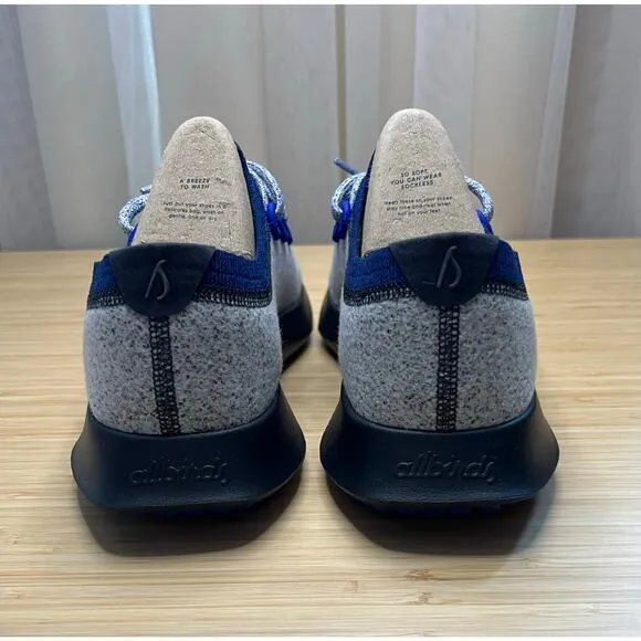AllBirds Mens 8.5 Wool Dasher &quot;Mizzle Portia&quot; Runner Shoe Dark Grey/Blue NIB