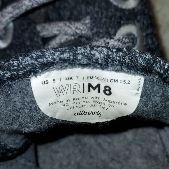 Allbirds Men's Wool Runners size 8/women's size 10