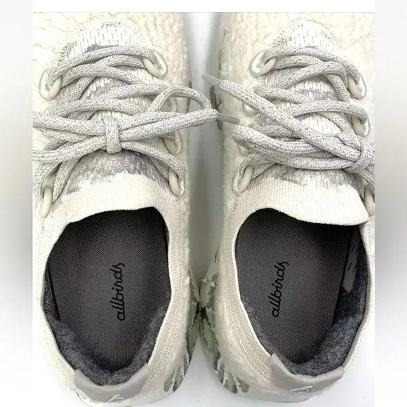 Allbirds Merino Wool Sherpa Dasher Fluffs Natural White Running Shoes Pixel Camo