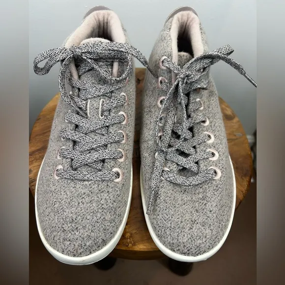 Allbirds Women's Wool Piper Mids WPM Lace Up Sneakers Shoes Atlas 9