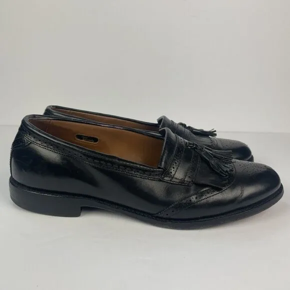 ALLEN EDMONDS Bridgeton Slip On Tassel Loafer Men's Size 11 Black Dress Shoe