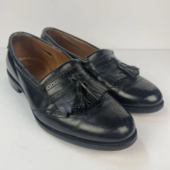 ALLEN EDMONDS Bridgeton Slip On Tassel Loafer Men's Size 11 Black Dress Shoe