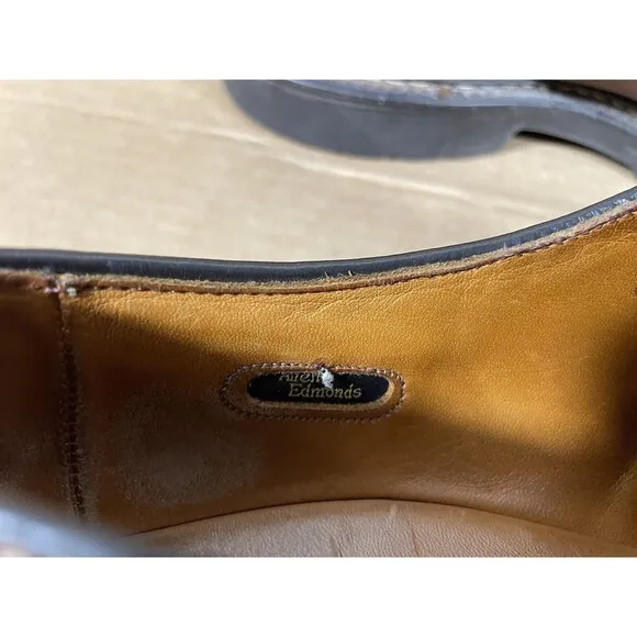 Allen Edmonds Shoes Mens 11 Mapleton Brown Leather Bicycle Bike Toe Oxfords