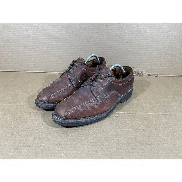 Allen Edmonds Shoes Mens 11 Mapleton Brown Leather Bicycle Bike Toe Oxfords