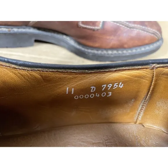 Allen Edmonds Shoes Mens 11 Mapleton Brown Leather Bicycle Bike Toe Oxfords