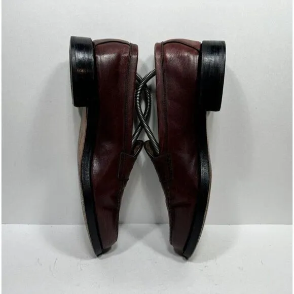 Allen Edmonds Shoes Cole Mens Size 9.5 C Red Leather Slip On Penny Loafers